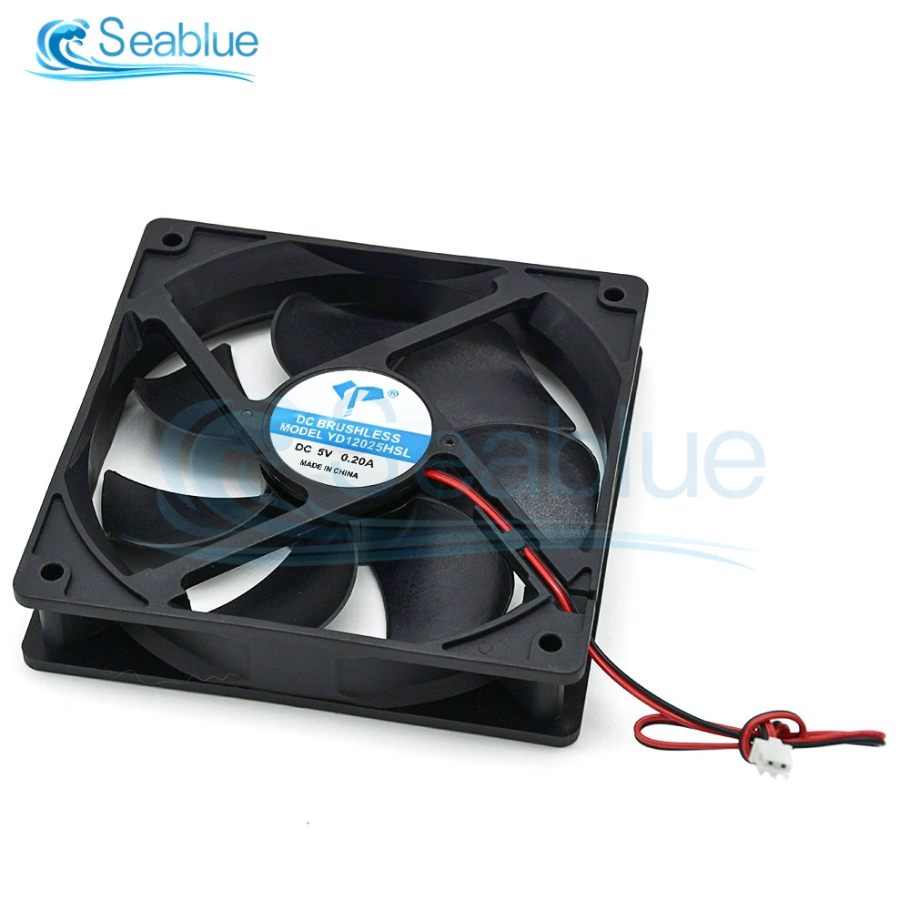 5Pcs 5V 12V 24V 0.2A 2.4W 120mm 12025 Oil Cooling Fan 120x120x25mm 2PIN DC Cooling Fan Quiet Industrial Fan for PC Computer Case