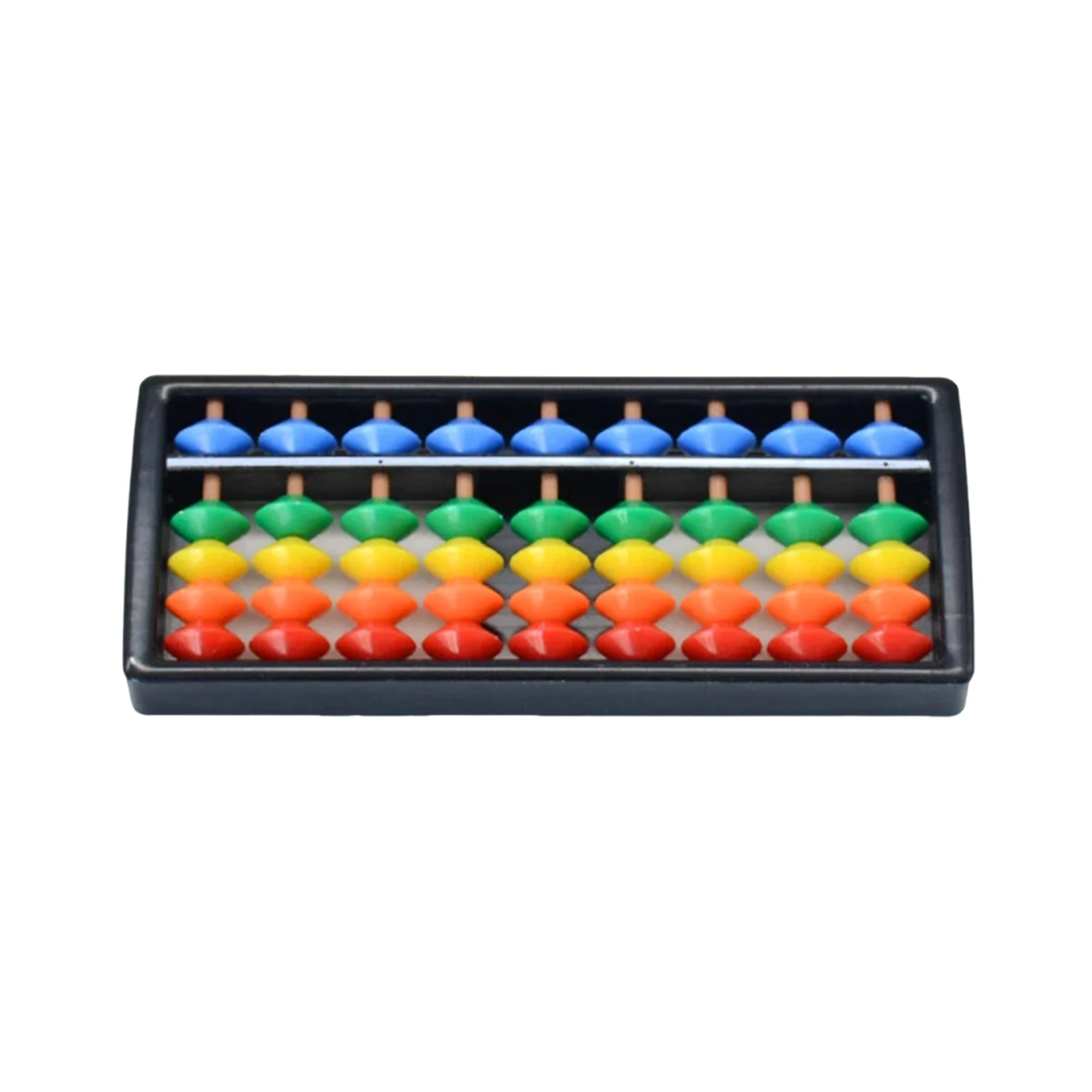 Soroban Calculator with Colorful Beads Portable Abacus Math Calculating Tool for Beginners Professionals Learning Training Aid
