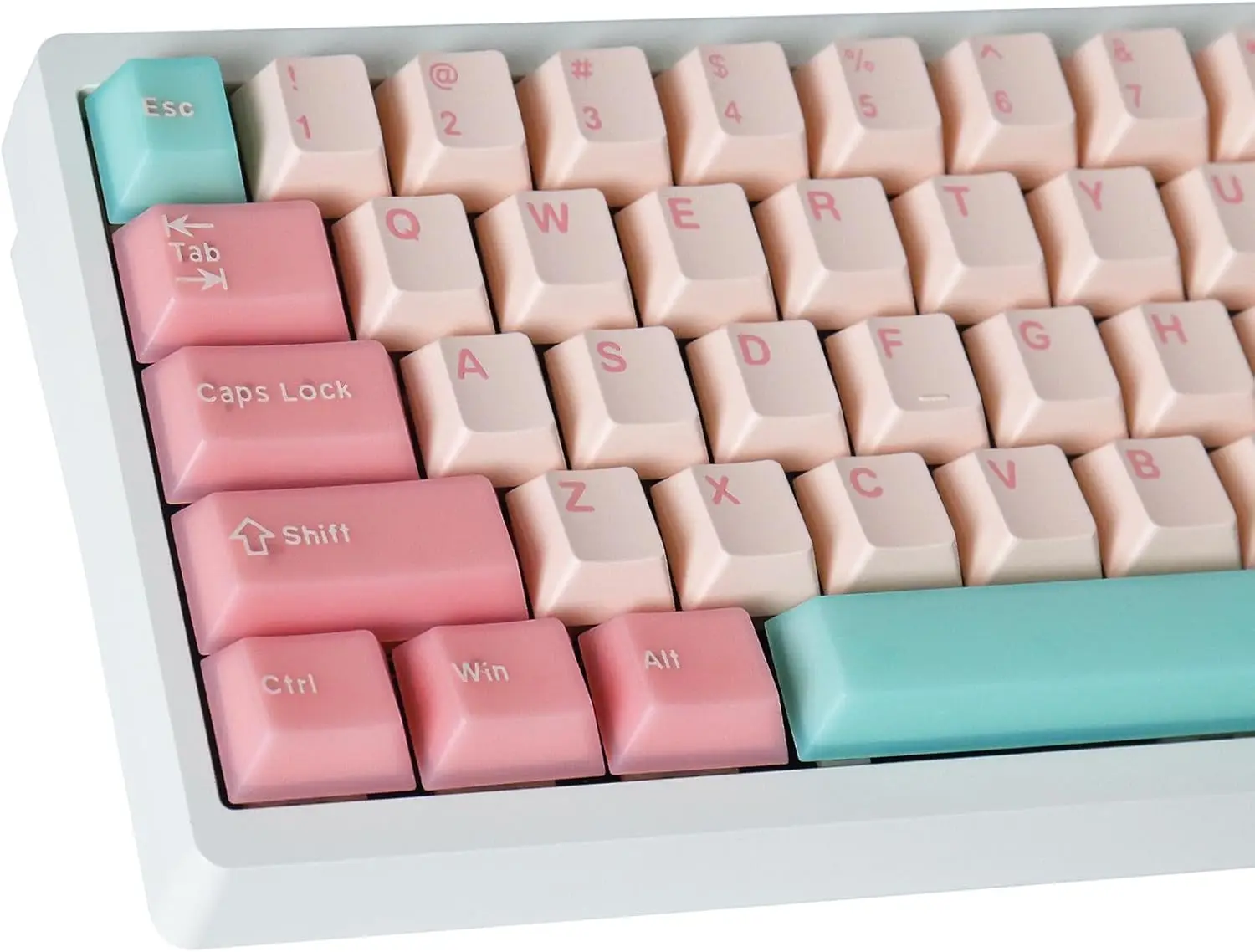 Double Shot PBT&PC Keyboard Jelly Key caps 163 Keys Cherry Profile Keycap Set for 60%/65%/75%/TKL/96%/100% US&UK Layout