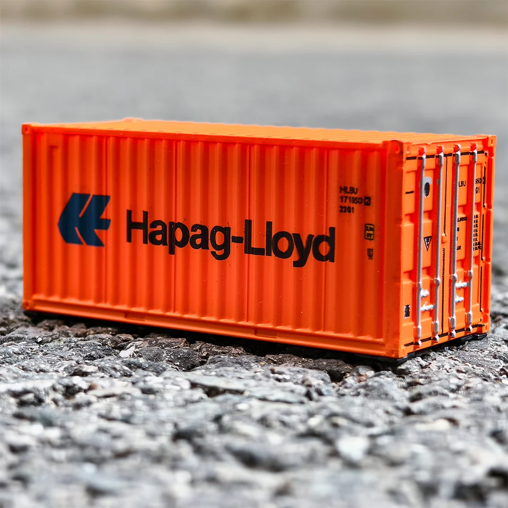 Modelo de trem recipiente de 20 pés, escala ho, caixa de carga de transporte em miniatura para acessórios ferroviários, coleção de modelos, artesanato, presente para crianças, 1 peça