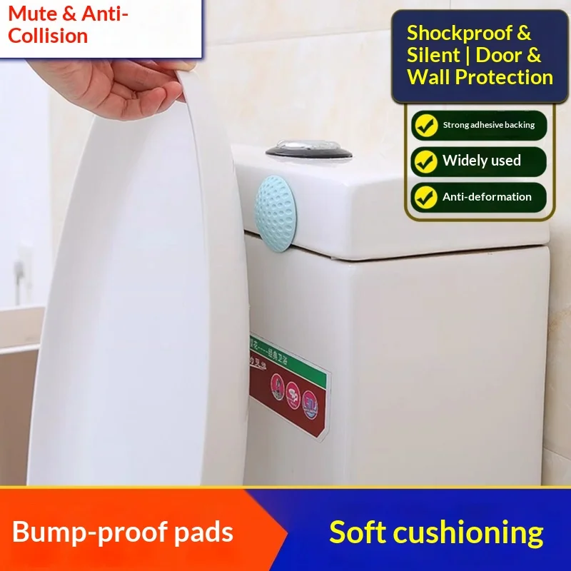 Self‑Adhesive Silicone Door Handle Bumper Anti‑Collision Wall Protector Shock Absorbing Door Stopper Muffler Buffer Pad for Home