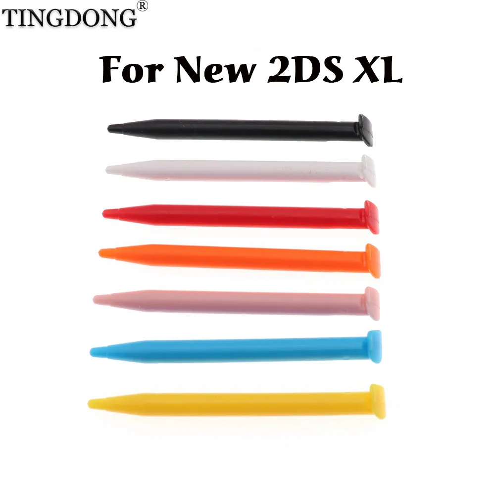 2pcs For New 2DSLL 2DSXL Game Console Plastic & Metal Telescopic Stylus Touch Screen Pen For New 2DS LL XL