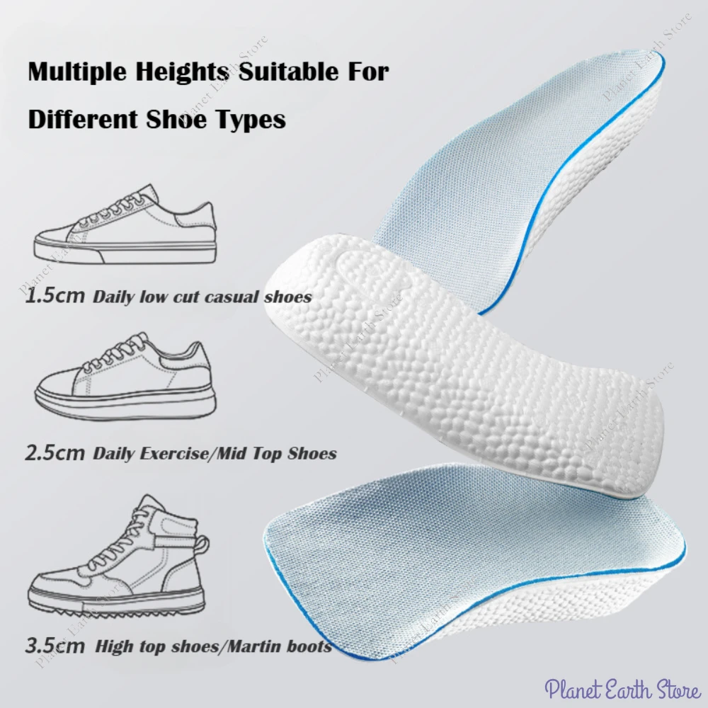 الارتفاع زيادة النعال الرجال النساء أحذية أقدام مسطحة قوس دعم العظام النعال أحذية رياضية كعب رفع منحنى المناسب منصات الأحذية