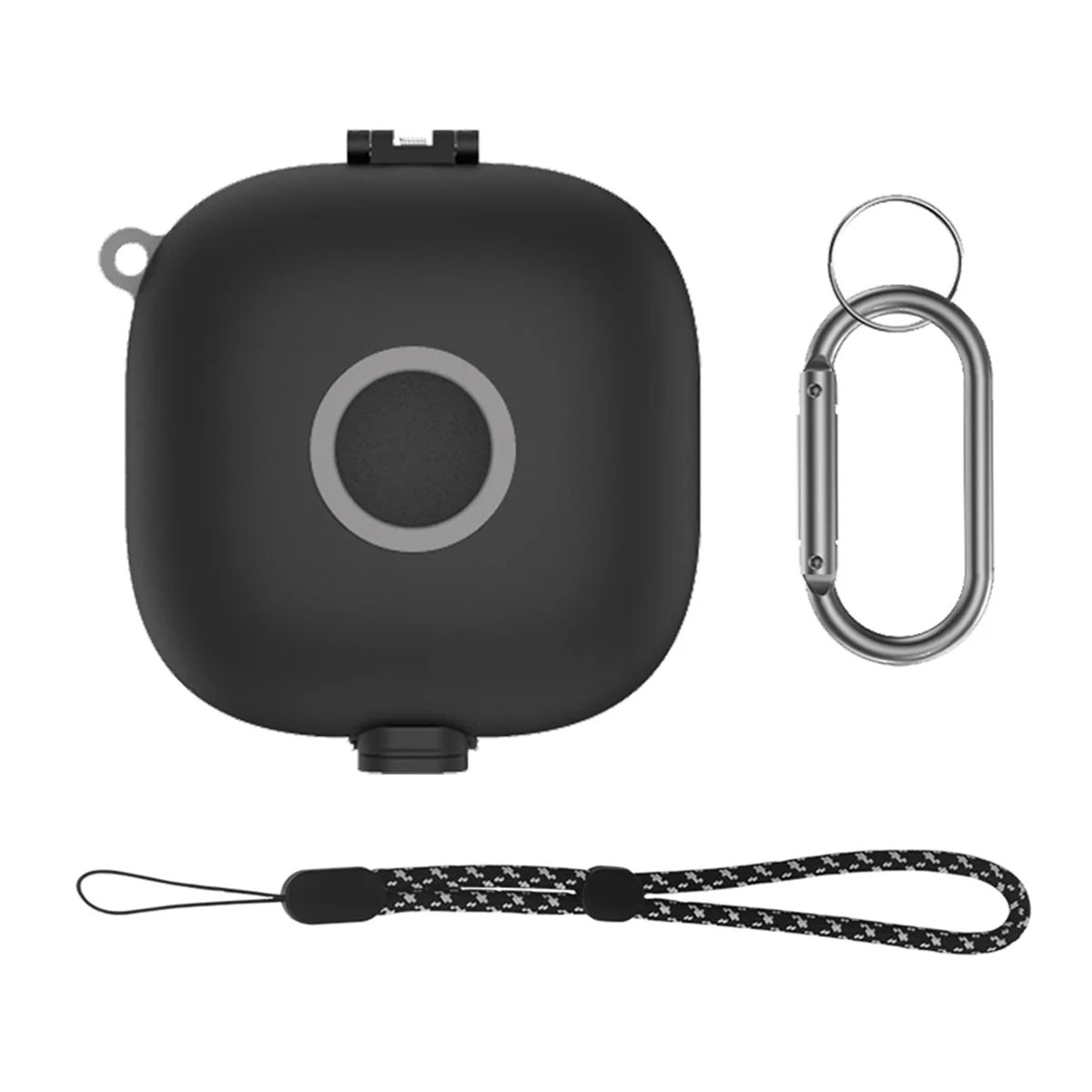 Custodia per cuffie Custodia per cuffie Custodia per scatola di ricarica con moschettone Custodia per assorbimento degli urti per Fit Pro-Nero