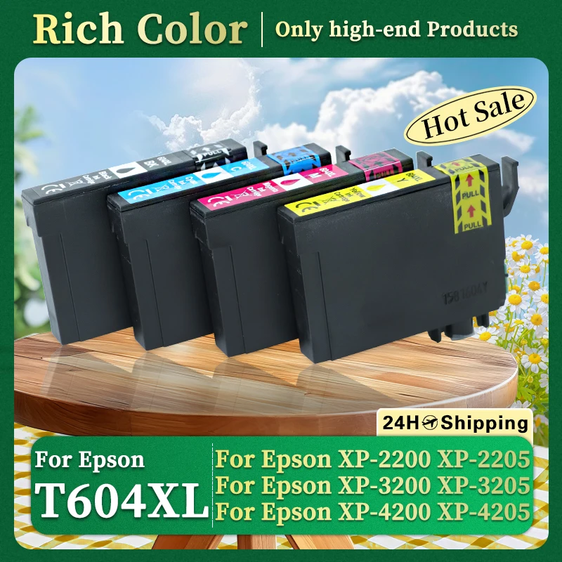 AU 604XL T604 XL Premium Compatible InkJet Ink Cartridge For Epson XP-2200 2205 3200 3205 4200 4205 WF-2910 2930 2950 Printer