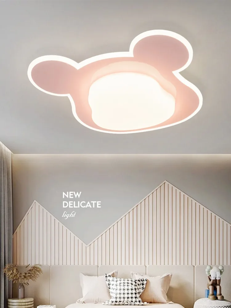 Little Bear Simple Children's Room Light Bedroom Light Male and Female LED Circular Ceiling Light Modern Intelligent Light