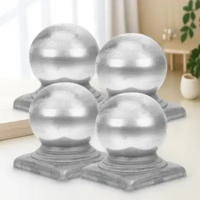 

4Pcs Ball Post Caps Durable Iron Material Compact Size Easy Carry Good Workmanship Style Newel Post Cap Fence Cover