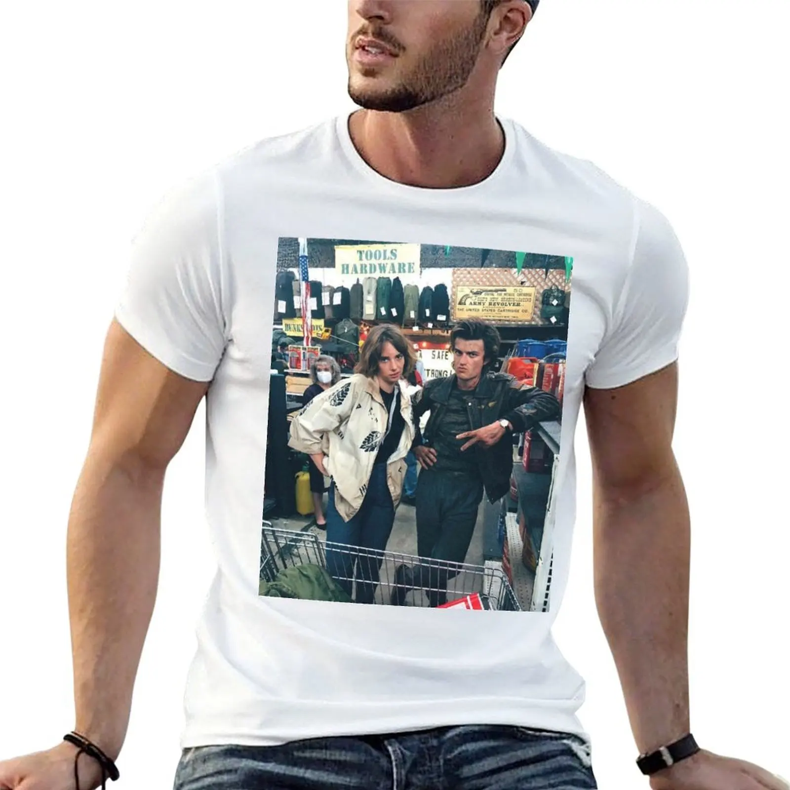 

Joe keery and Maya Hawke T-Shirt t shirts for man graphic vintage t shirts designer t shirts with prints T-Shirt