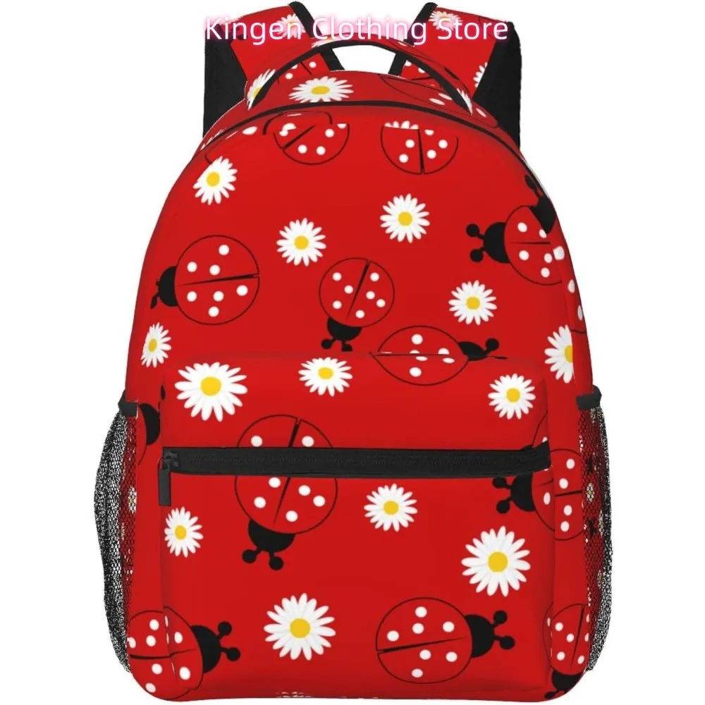 laptop bag back to school Cute Funny Ladybug Lightweight Laptop Backpack Lightweight Multipurpose Travel Casual Daypack Unisex