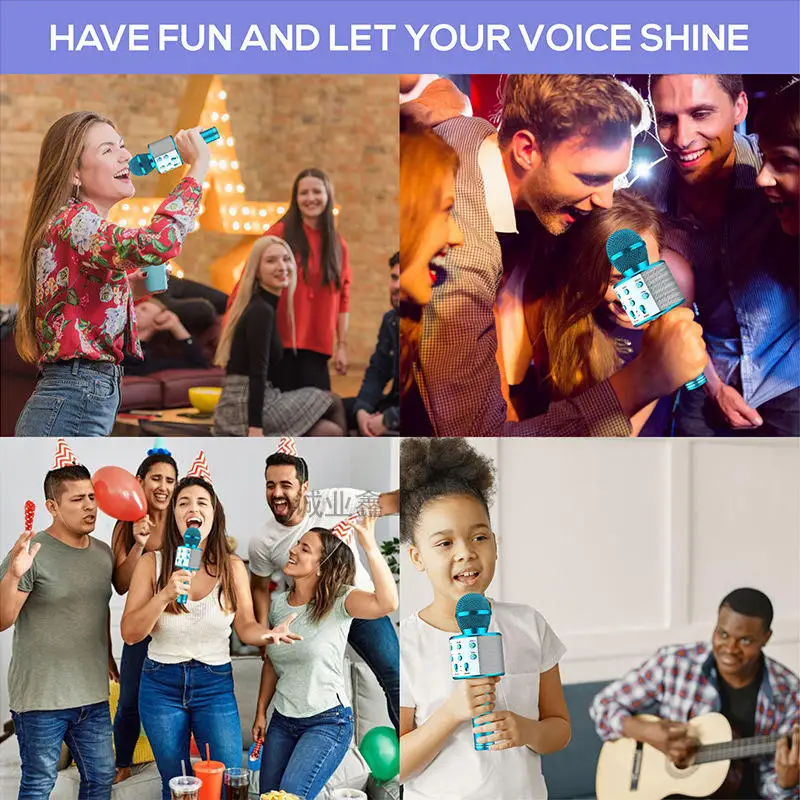 Bluetooth Karaoke Microphone Wireless Karaoke Mic for Adults Kids Singing - Perfect Toys for Girls Birthday Gifts