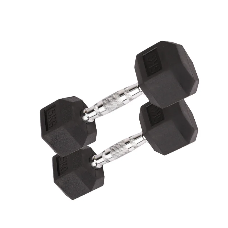 25 lbs 40kg Pounds 10kg Dumbbells Set Rubber Encased Hex Dumbbells