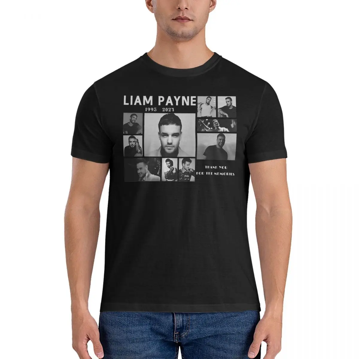 RIP Liam Payne 1993-2024 T-Shirt Men Cotton Clothes Vintage Round Neck Short Sleeve