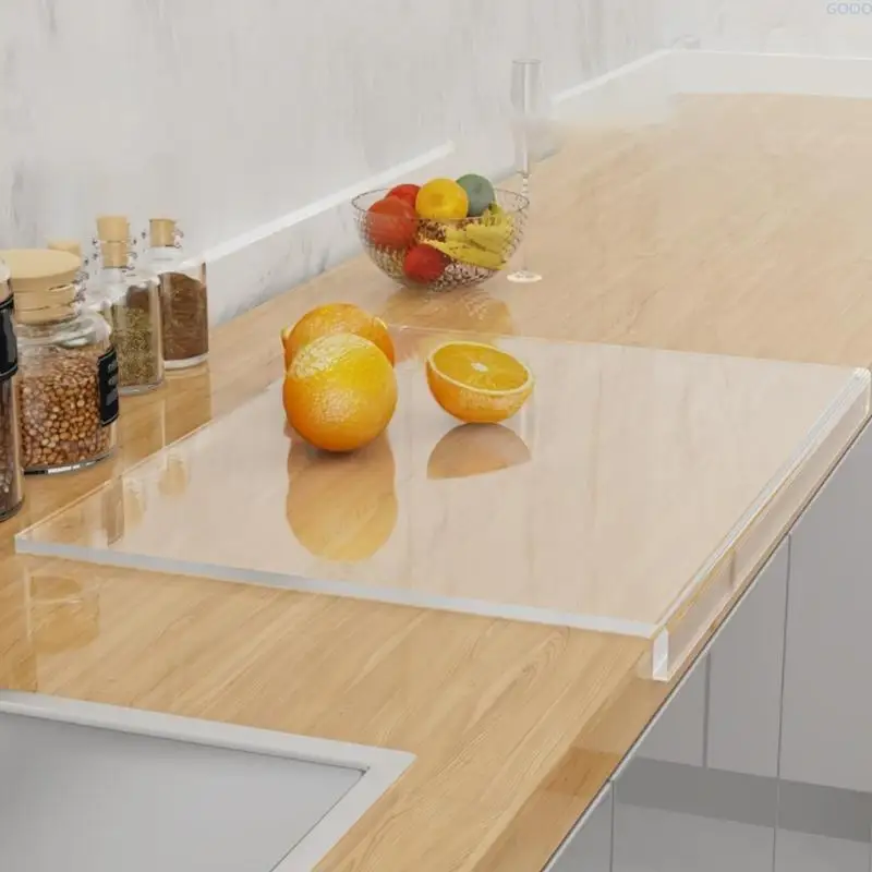 23GA Scratch Resistant Acrylic Chopping Board Large Transparent Kitchen Cutting Board