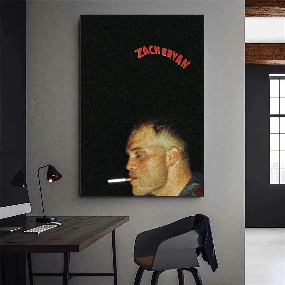 Zach Bryan Singer Poster Gallery Prints Self Adhesive Home Decor Decoration Wall Decals Living Room Sticker