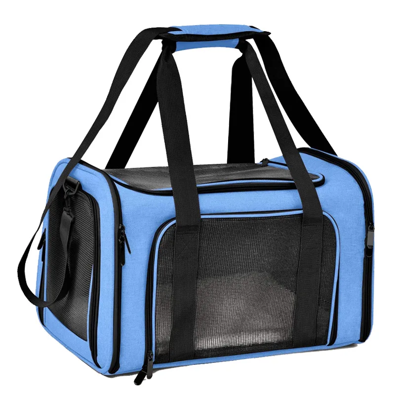 Dog Carrier Bag Soft Side Backpack Cat Pet Carriers Airline Approved Transport Dog Travel Bags  For Small Dogs Cats Outgoing