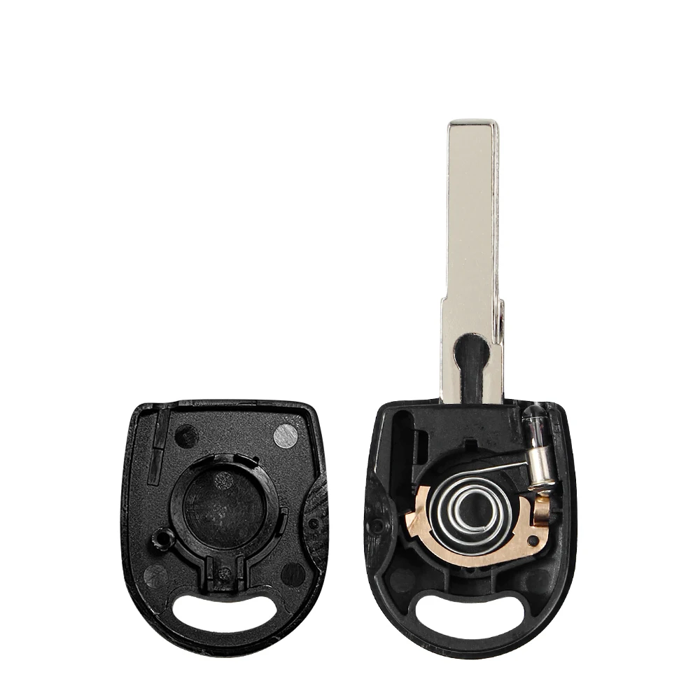 KEYYOU obudowa kluczyka samochodowego ID48 Chip dla VW Polo Golf dla SEAT Ibiza Leon dla SKODA Octavia klucz ze światłem i baterią Uncut HU66 Blade