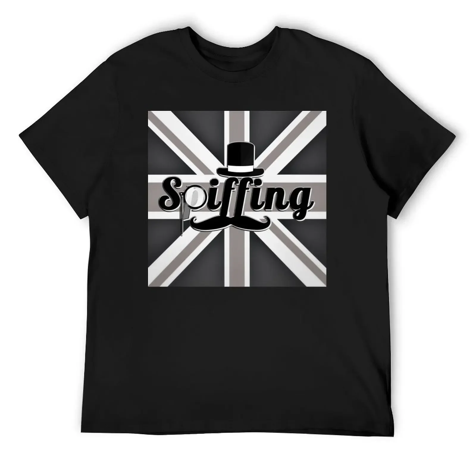 

Spiffing Black and White T-Shirt graphic tee shirt Short sleeve tee oversizeds summer tops outfits for men
