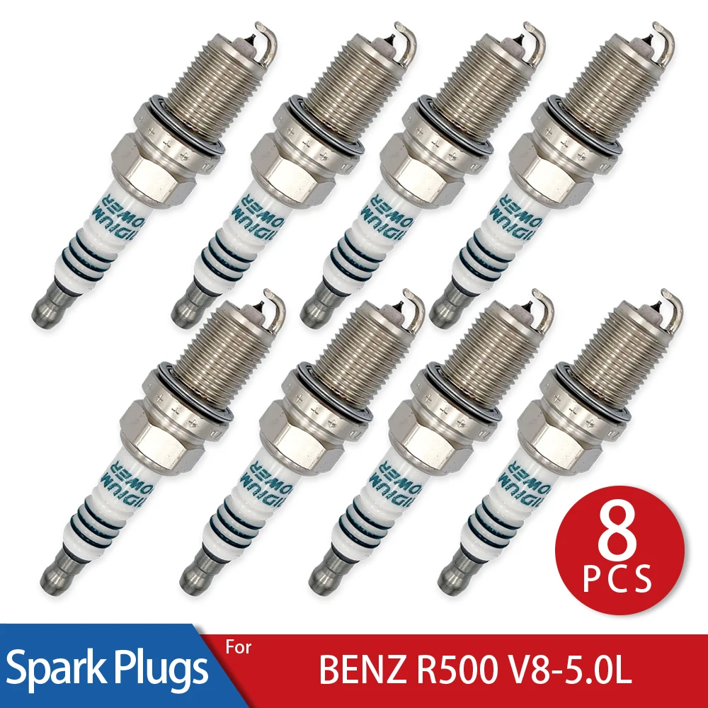 

8 Pcs/Lot Iridium Power Spark Plugs Glow Plug for 2006-2007 BENZ R500 V8-5.0L Car Candle Stable Operation 80000km