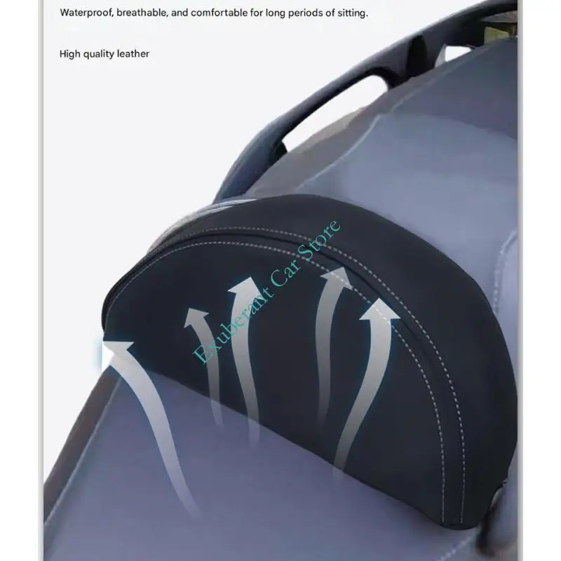 Universal Lumbar Support Cushion Rear Backrest for Motorcycle with Memory Foam for Back Relief
