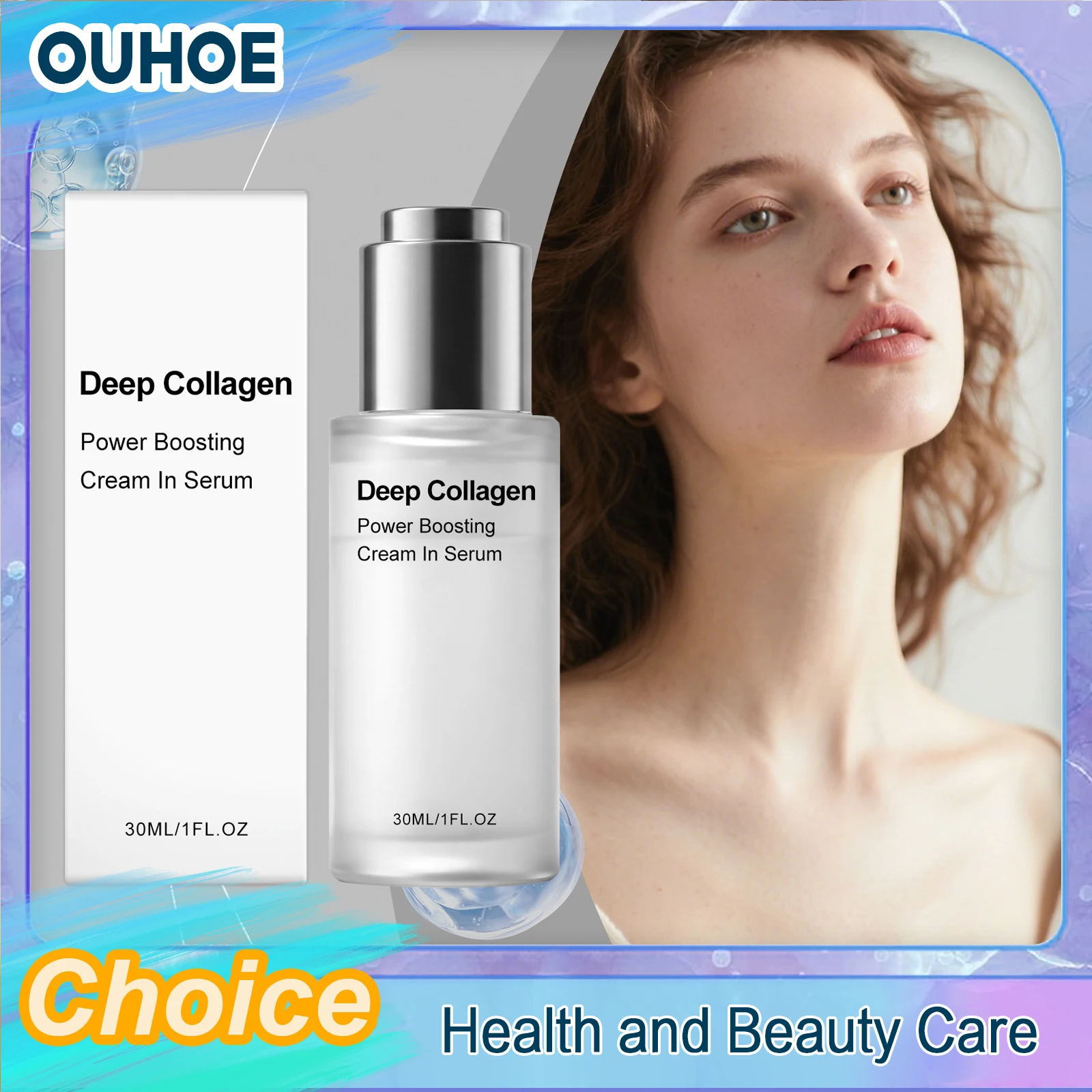 

Collagen Serum Anti Aging Moisturize Nourish Fade Fine Lines Smooth Tighten Elasticity Glow Toner Facial Essence Liquid Skincare