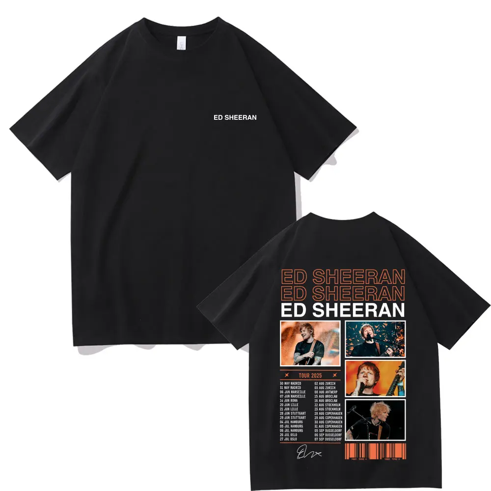 

Ed Sheeran Tour 2025 Graphic T-shirt Men Women Casual Cozy Oversized Short Sleeve Tops T Shirts Men's Fashion Hip Hop Streetwear