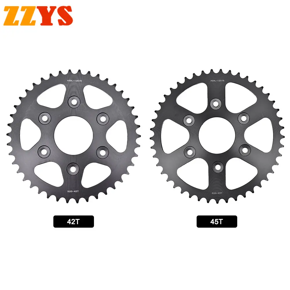 520 42T 45T 42 45 Tooth Rear Sprocket Gear Wheel Cam For KT Duke 125 ABS 2020 2021 2022 RC 125 RC ABS 2014-2019 2017 2018 RC125