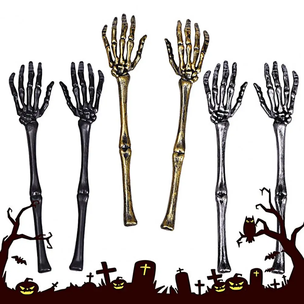 Halloween Skeleton Stakes Arm Groundbreakers Skeleton Stakes Ornament Skeleton Hands for Halloween Props Decorations Party House