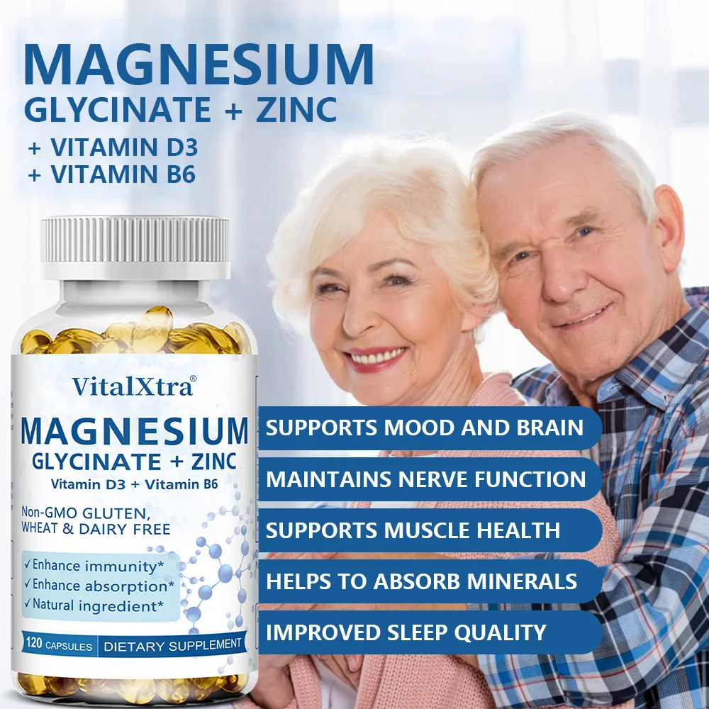 كبسولات جليسين المغنيسيوم - معدل امتصاص عالي، تدعم استجابة صحية للإجهاد، وظيفة العضلات، التمثيل الغذائي، وتعزيز النوم #5