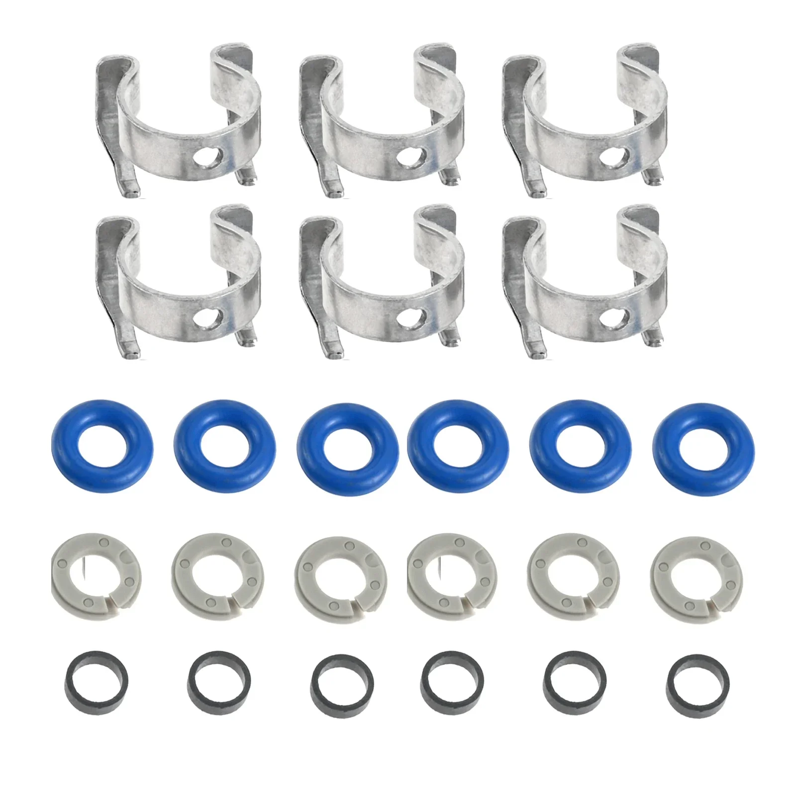 6 Sets 12611545 Rubber Fuel Injectors Seals Repair Kit Fit for V6-3.6L CHEVROLET CAMARO/TRAVERSE/GMC ACADIA /SATURN OUTLOOK