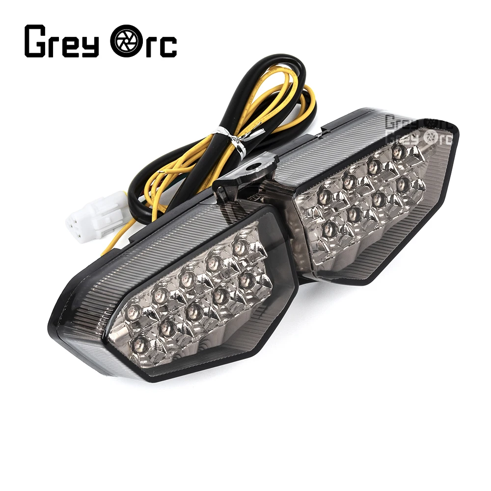 YZF R6 LED Rear Brake Stop Light Taillights for Yamaha YZF R6 2003-2005 YZF R6S 2006-2008 Tail Light Turn Signal Indicator Lamp