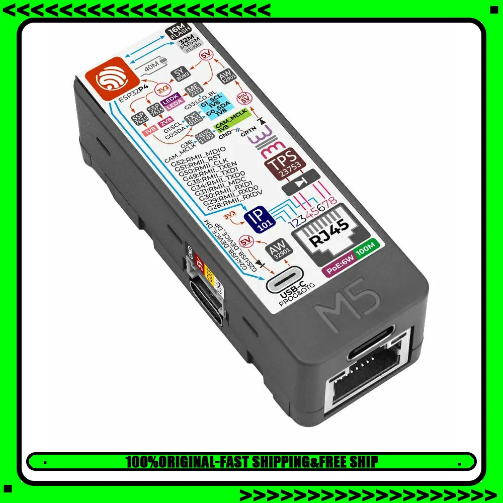 M5Stack Unit PoE with ESP32-P4 PoE Ethernet Embedded Controller Module for IoT Development