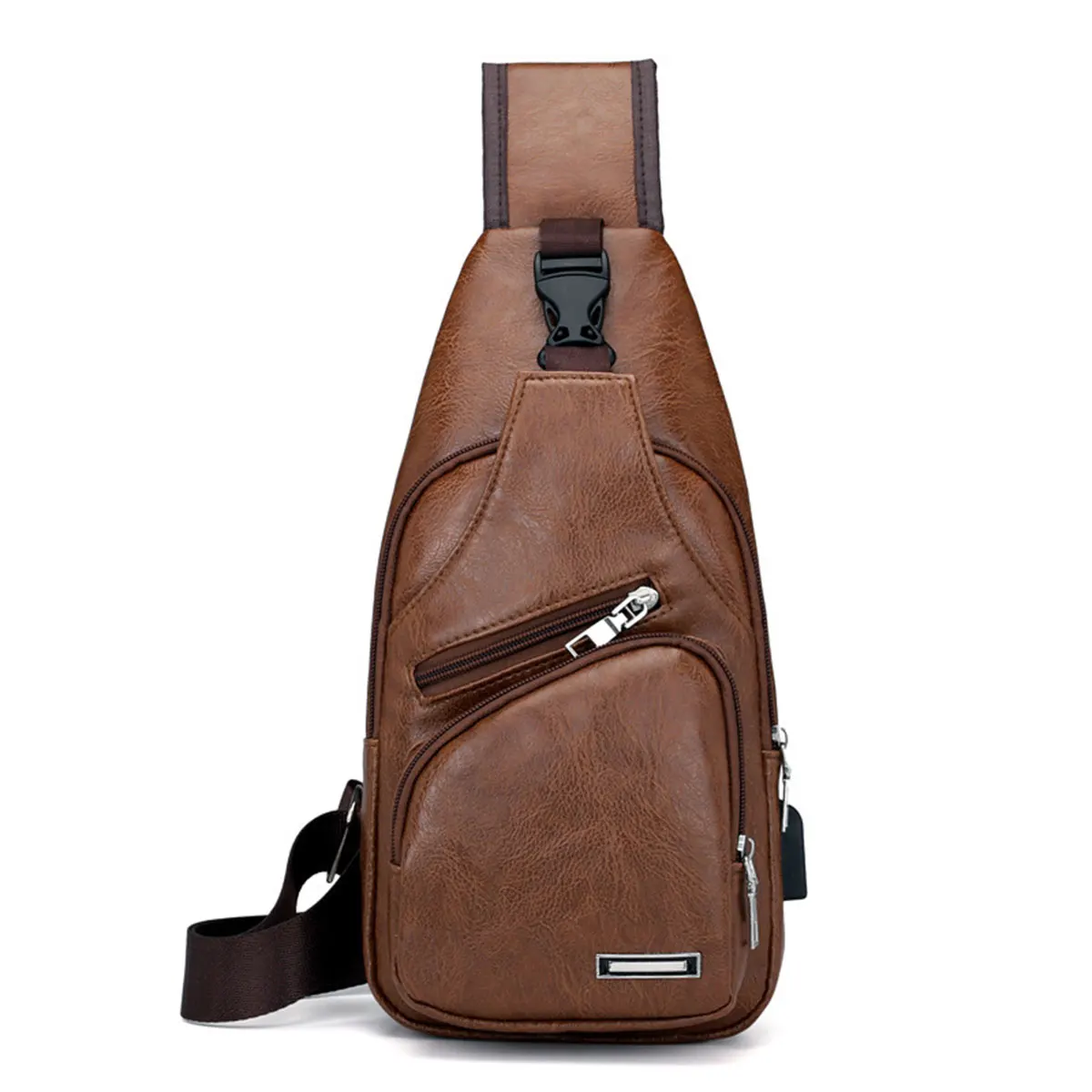 Neue Lässige Herren-Umhängetasche, Outdoor-Sporttasche mit Großer Kapazität, Multifunktionale PU-Business-Crossbody-Tasche für Männer – Detail 11