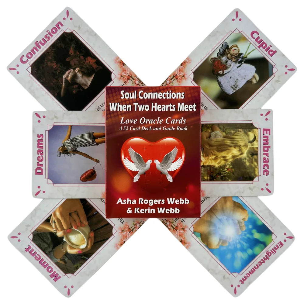 When Two Hearts Meet Love Oracle Cards Game Fortune-telling Tarot Divination Edition Creativity Messages Board Deck