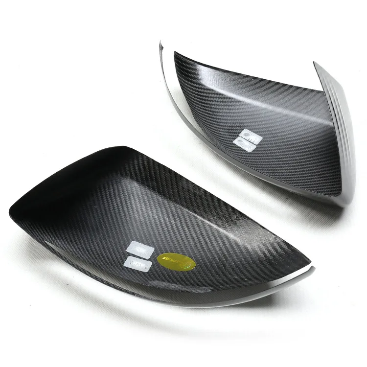 مناسبة لمرسيدس بنز CES GLC CLS GLA GLB علب مرآة الرؤية الخلفية من ألياف الكربون W205، 213، 222، W257