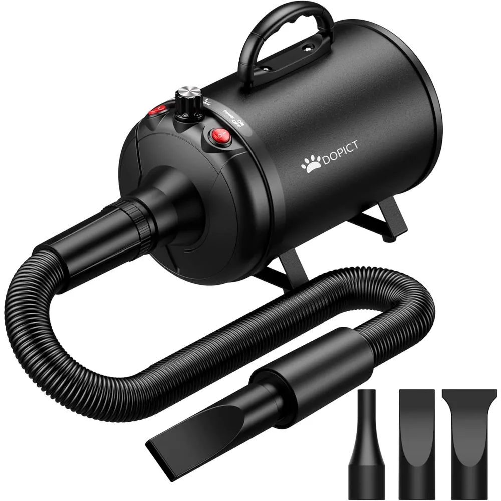 Secador de pelo para mascotas con Control de velocidad y temperatura ajustable, 5.2HP/3800W, 3