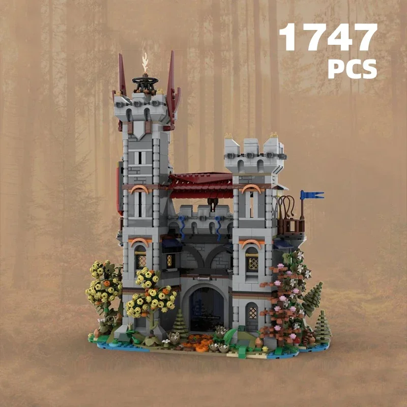 Kinder Ziegel Schloss mittelalterliches Spielzeug Bausteine Ziegel Ritter Schloss Serie Moc Architektur für Kinder Set kompatibler Turm