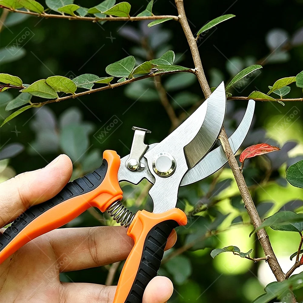 Multifunctional Stainless Steel Gardening Scissors Non Slip Handle Pruning Shears for Plant Flower Branch Fruit Tree Trimming