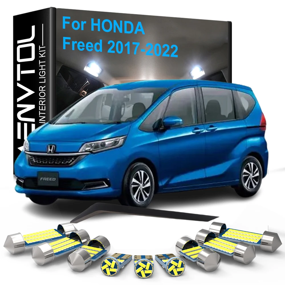 

11pcs LED Interior Lights Canbus For Honda Freed 2017 2018 2019 2020 2021 2022 Dome Read Vanity Mirror Trunk License plate Lamps