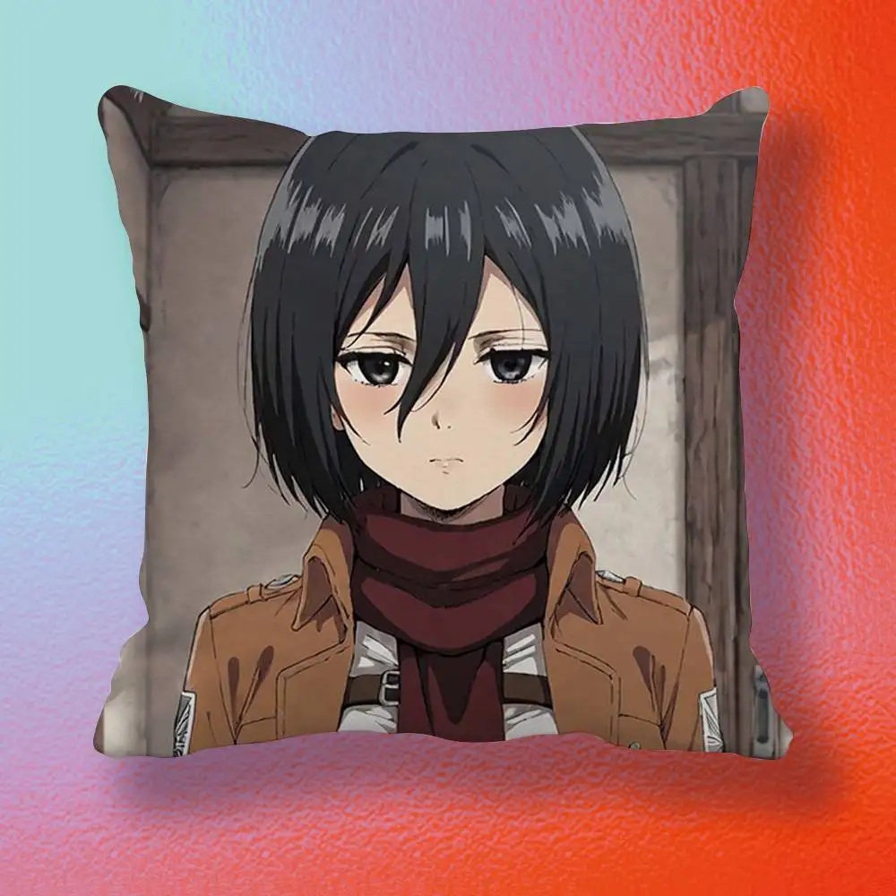 A-Attack on T-Titan Mikasa  Pillow cover gift High definition digital printing,Surprise vivid pattern Household.