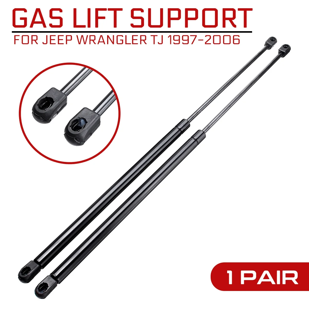 2pcs Car Rear Trunk Hood Lift Supports Props Rod Arm Shocks Strut Bars 55076310AB 4249 For Jeep Wrangler TJ 1997-2006