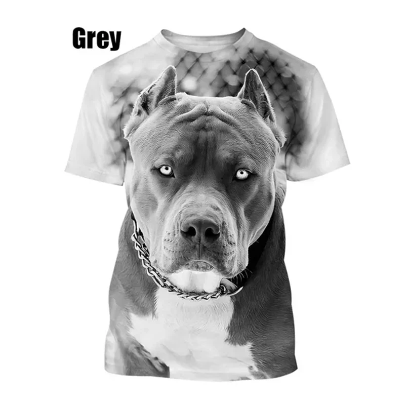 New Fashion Pit Bull 3D Printed T-shirts Summer Casual Men\'swomen\'s Hip Hop Breathable Short Sleeve Trendy Unisex Tops Tshirt