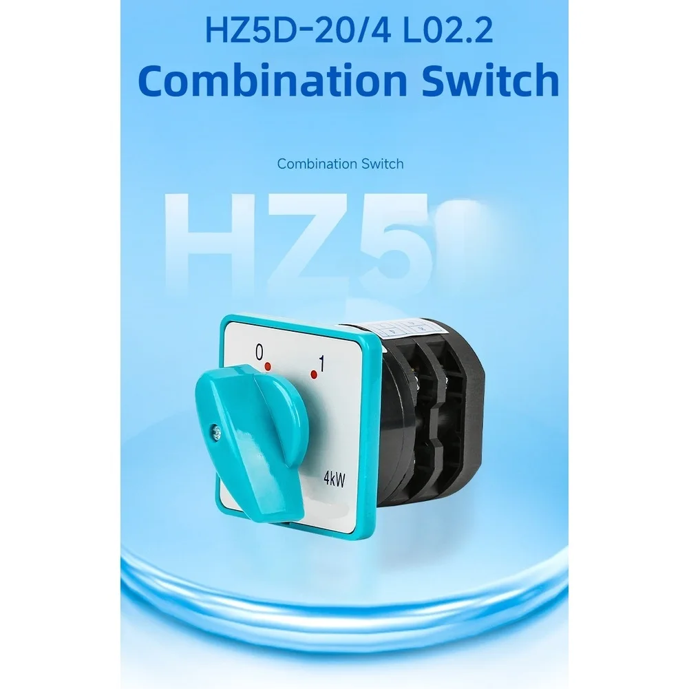 HZ5D-20/4 2P 20A Rotary Combination Switch 0-1 Two Position Changeover For Industrial Power Control Electrical Equipment