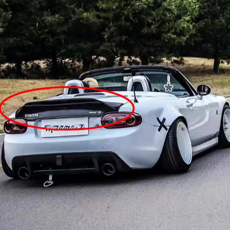 

Rear trunk lid spoiler carbon fiber body sports modification kit suitable for Mazda MX5 NC NCEC Miata only in hardtop EPA style