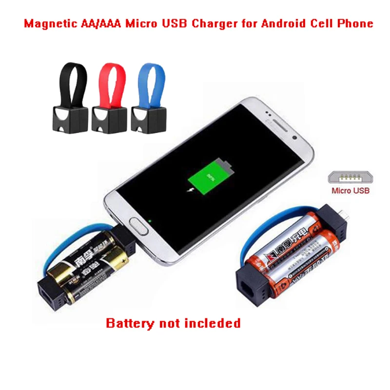 Y1UB Portable Magnetic AA/AAA Battery Micro USB Emergency Phone Charger Charge Phone/Mp3/Mp4/for PSP/GPS for HTC for