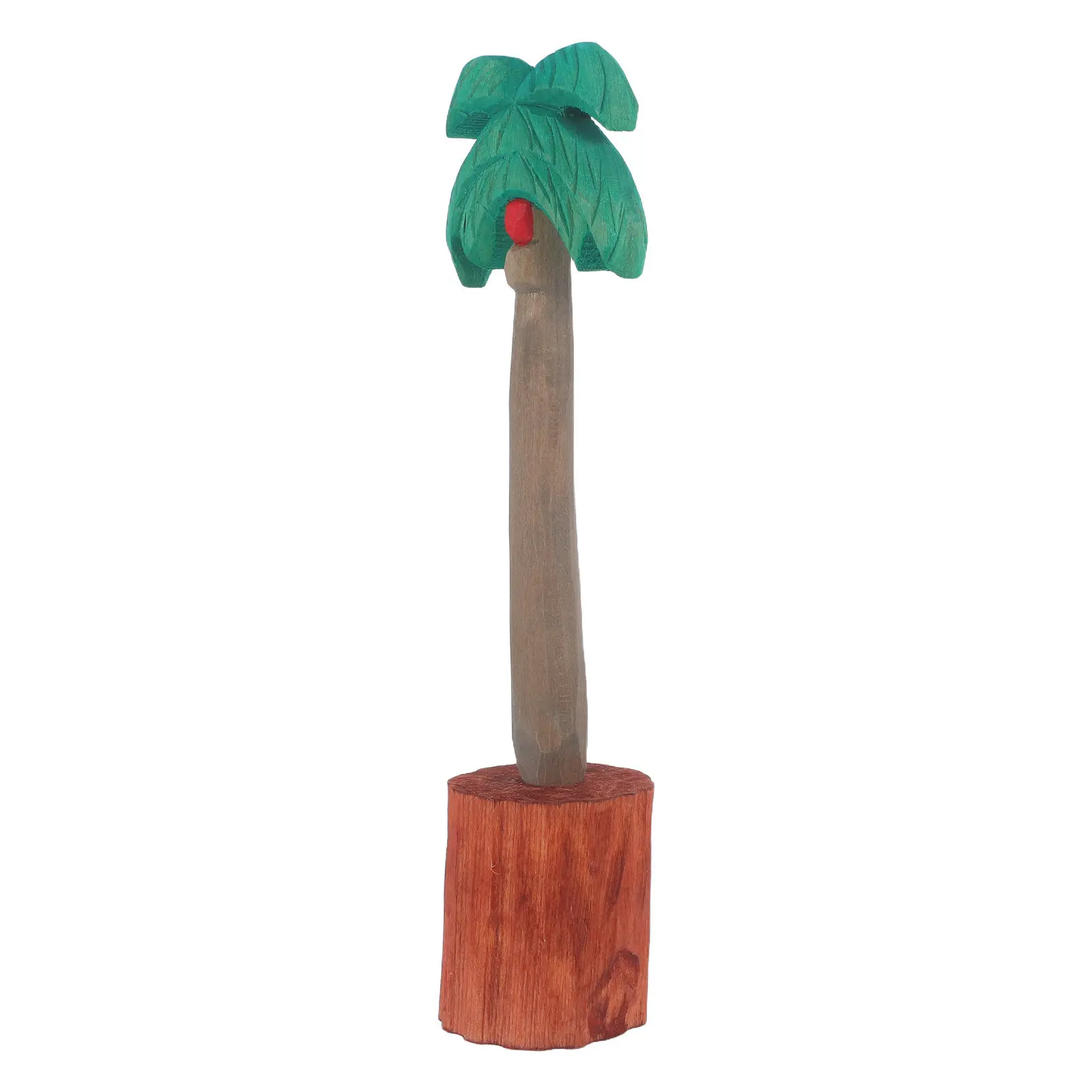 

Hand Carved Natural Wood Ballpoint Pen Palm Tree Theme Decorative Office Supply Signature Writing Pen Novelty Gift