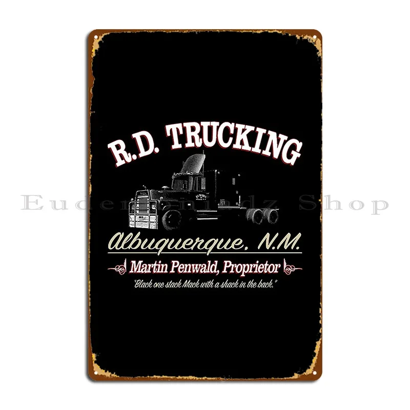 R D Trucking Custom Metal Sign Rusty Cinema Mural Customize Wall Tin Sign Poster