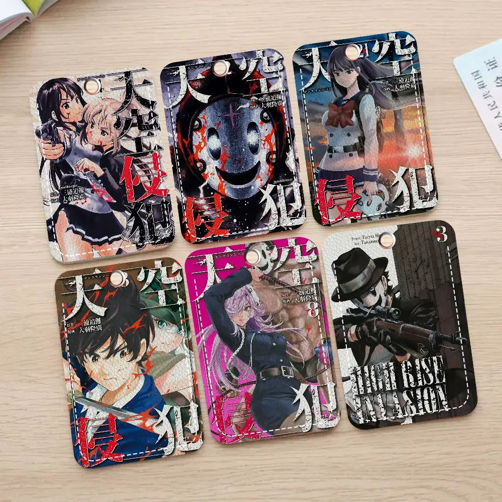 

Retro Popular H-High-Rise I-Invasion Anime Keychain With Access Card Holder, Bus Pass & Meal Card ID Bank Card Protective Case