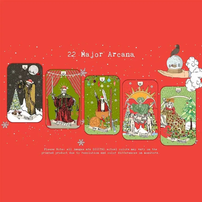 12x7 cm Christmas Elf Pixie Whisper Tarot No Manual Card Game