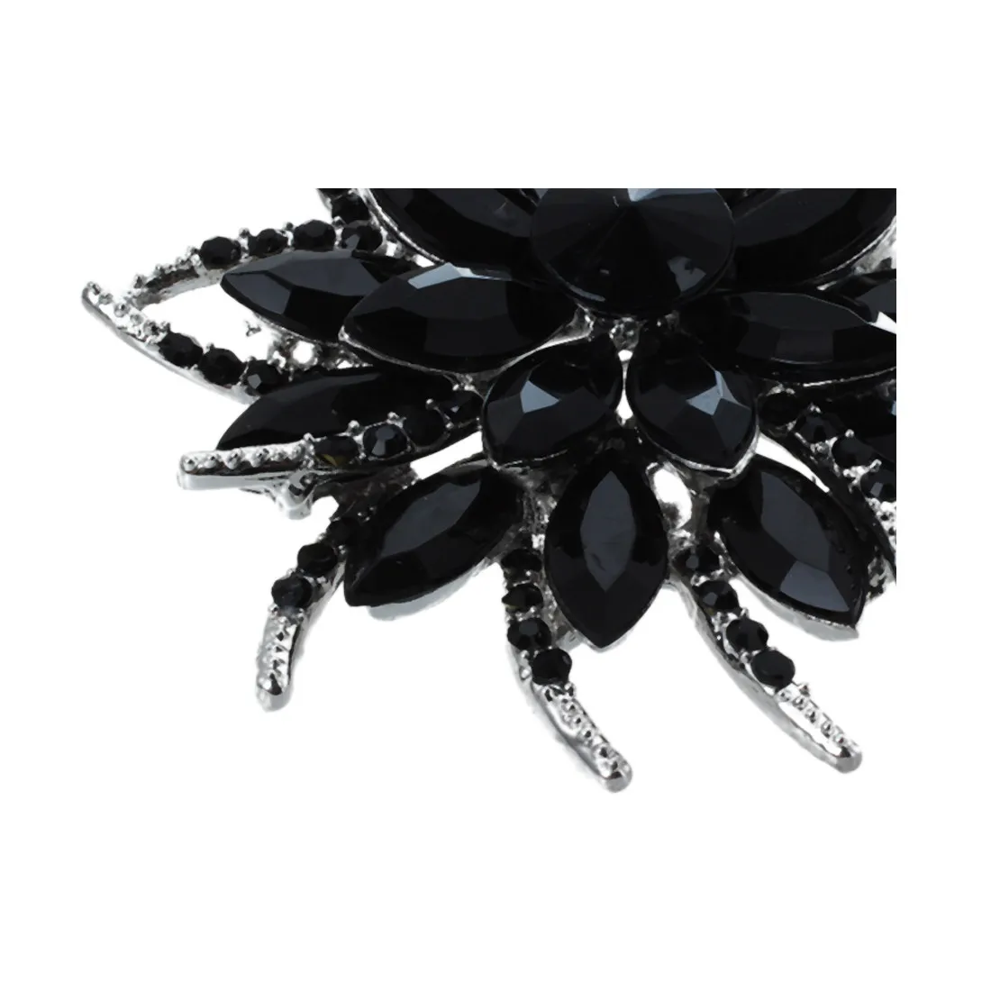 ABQR broche en cristal pour femmes broches de fleurs de qualité supérieure bijoux mode fête de mariage-noir