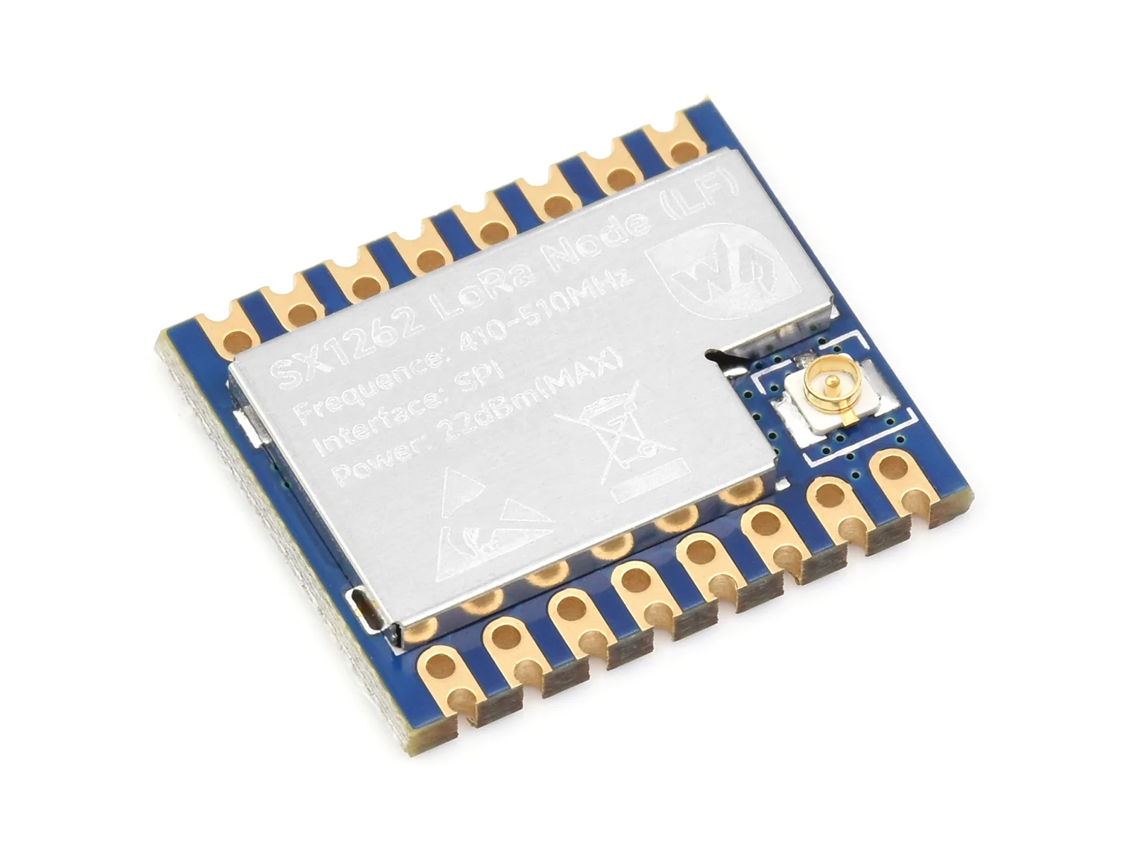 Waveshare Core1262-LF/HF LoRa Module SX1262 SPI 22dBm Sub-GHz 410-930MHz Long Range Anti-Interference IoT Gateway TTN LoRaWAN